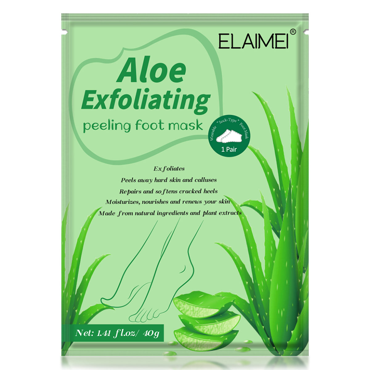 ELAIMEI Foot Care Mask for Exfoliation and Relaxation