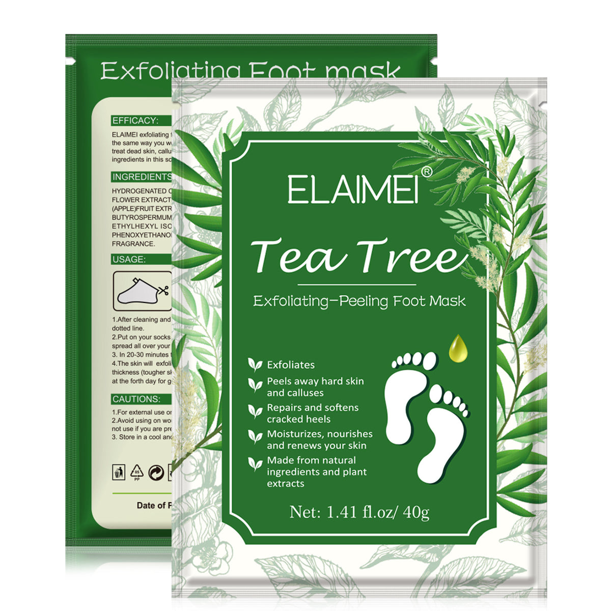ELAIMEI Foot Care Mask for Exfoliation and Relaxation