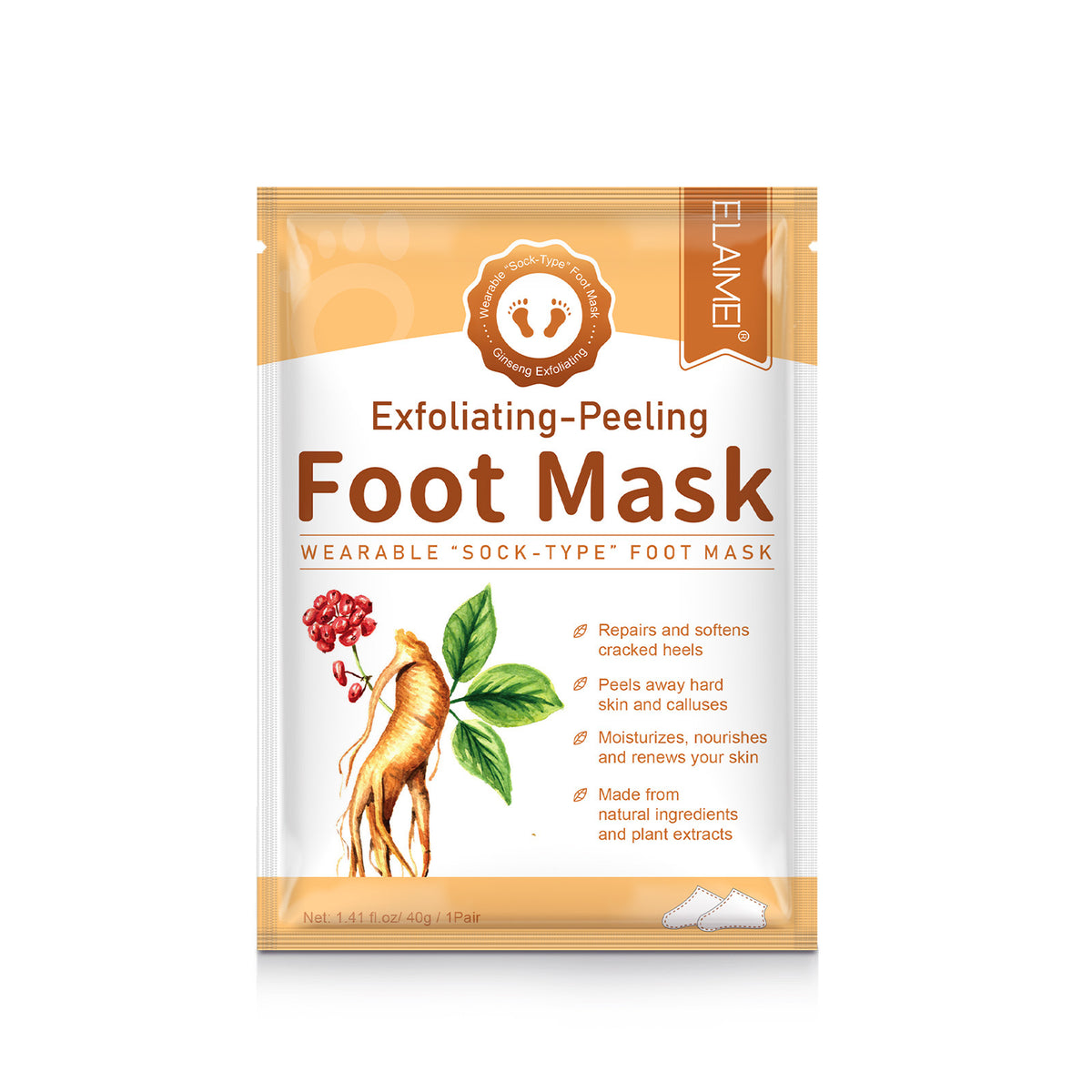 ELAIMEI Foot Care Mask for Exfoliation and Relaxation