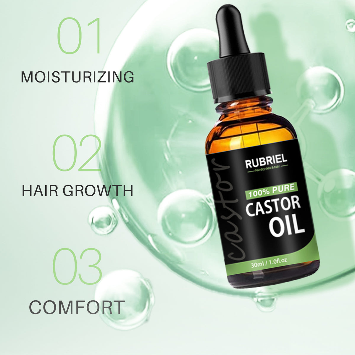 RUBRIEL Castor Oil Mascara and Eyelash Serum