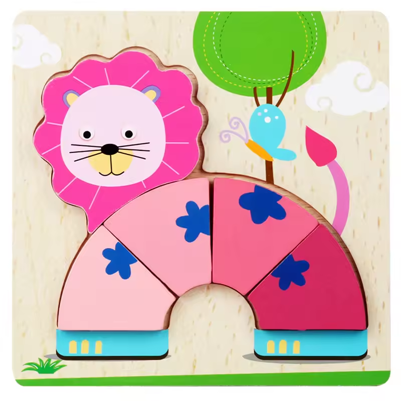Montessori Wooden Educational Puzzle Board (One Set)